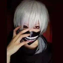 Токио вурдалак маска Аниме Косплей Kaneki Кен маска с париками волосы Хэллоуин вечерние вечеринка маска Токио вурдалак kaneki Кен