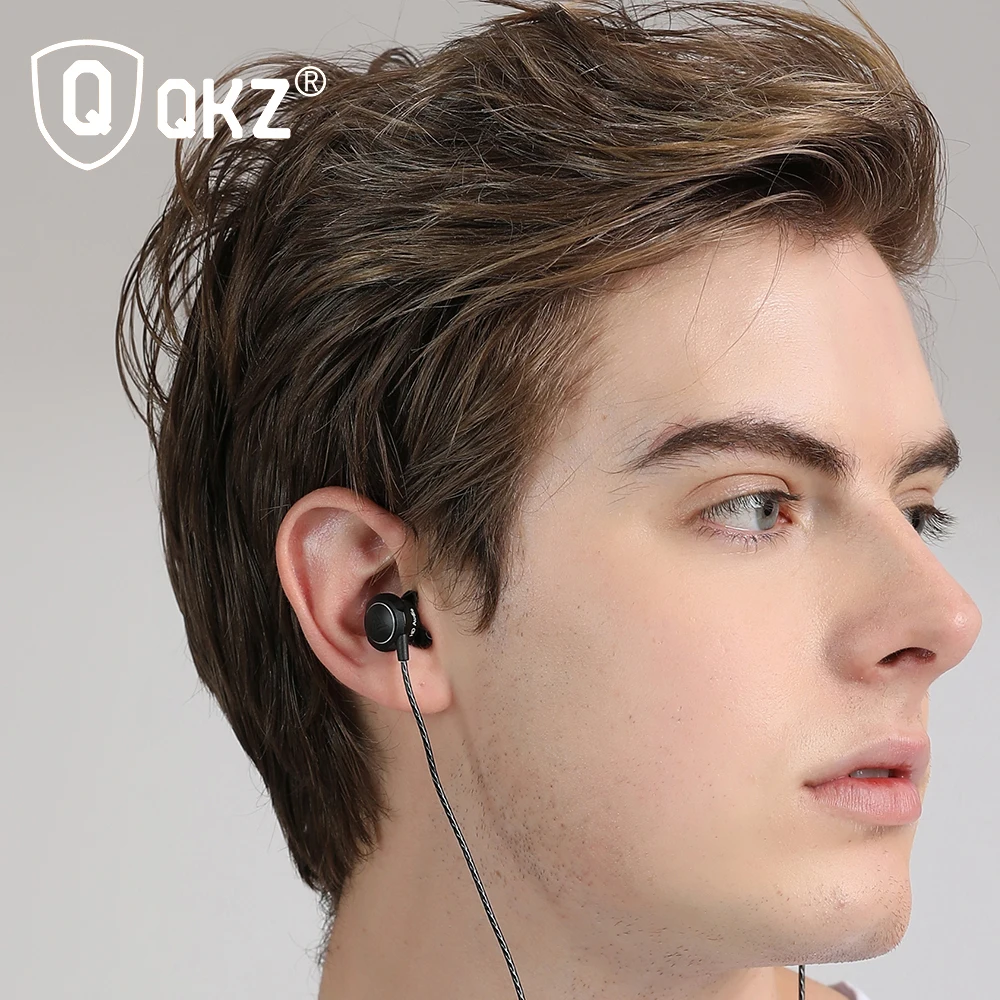 Оригинальные стереонаушники QKZ с микрофоном наушники вкладыши басами