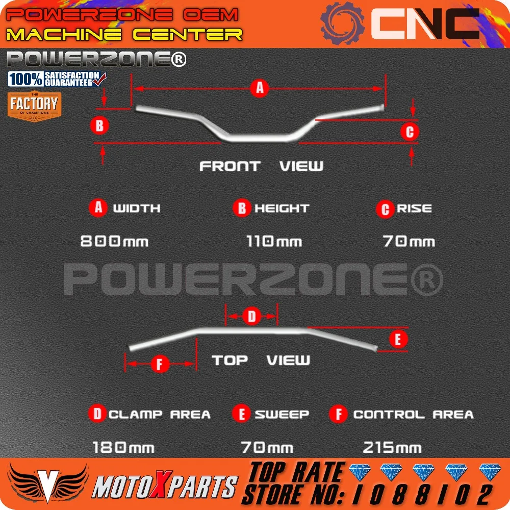 Руль GEICO 1 1/8 &quot28 мм руль с квадратной накладкой для KTM CRF YZF WRF RM KXF Pit Dirt Bike