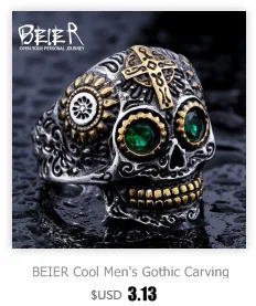 BEIER Cobra Red Stone Snake Ring Factory Price Stainless Titanium Steel Punk Heavy Metal Animal Jewelry BR8-216