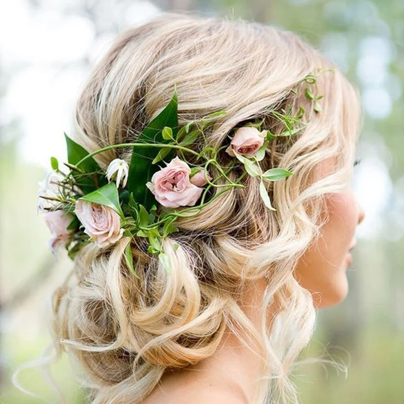 

Women Girl Boho Flower Floral Hairband Headband Wreath Party Bride Wedding Beach Hair Accessories