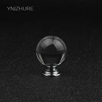 

10pcs 30mm Transparent Smooth Crystal Spherical Handle Furniture Kitchen Cabinet Drawer Dresser Knob Hardware