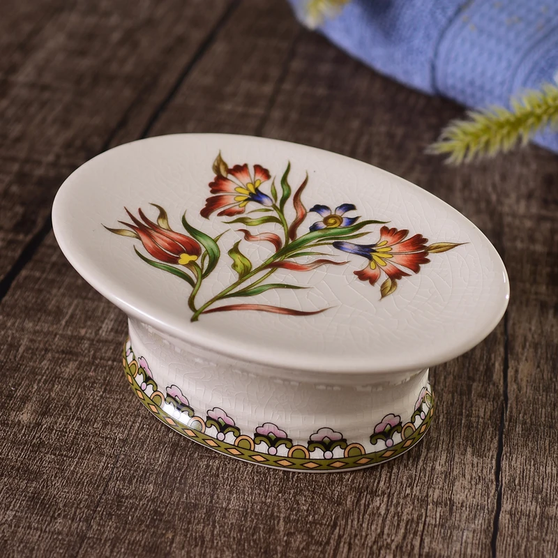 Vintage Ceramic Soap Dish Box Tray Holder Storage Plate Box Container Bath Shower Plate Box Bathroom Accessories 63 - Цвет: color3