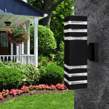 Современные Водонепроницаемый до Подпушка Алюминий кубовидной настенные светильники светодиодные Dual Head Бра Открытый E27 розетки переменного тока 85- 240 В