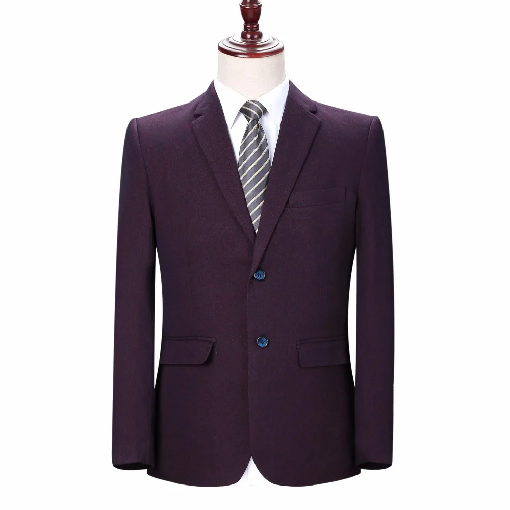 Spring Autumn Man Smart Casual Blazers Red Blue Plain Colour Jackets Suits Men Slim Fit Blazer Male Elegant Outfit Costume Homm | Мужская