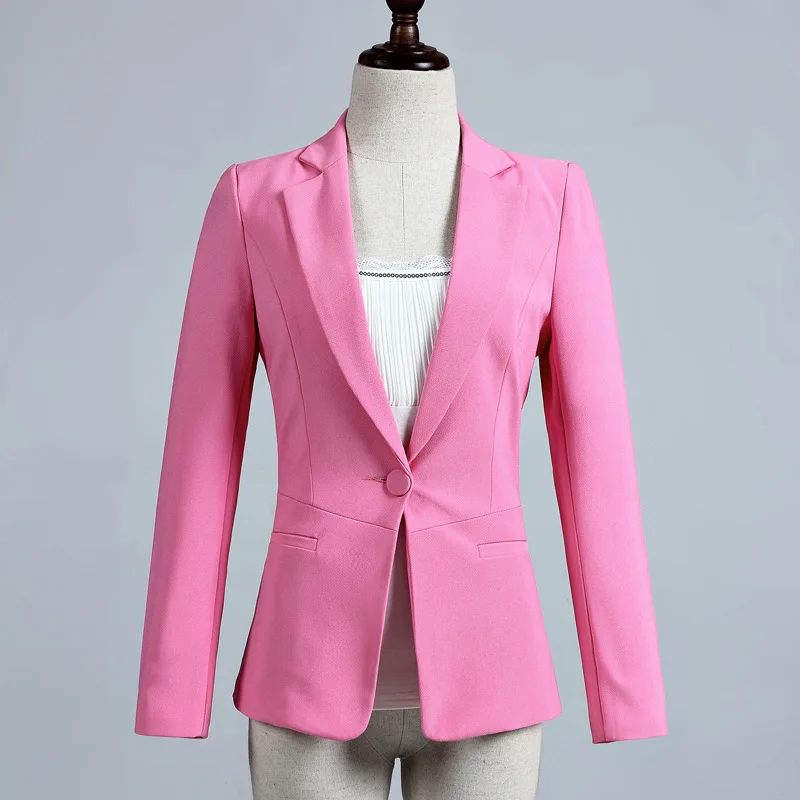 Blazer feminino 2019 fashion solid color slim business jacket Korean version of the office temperament suit jacket