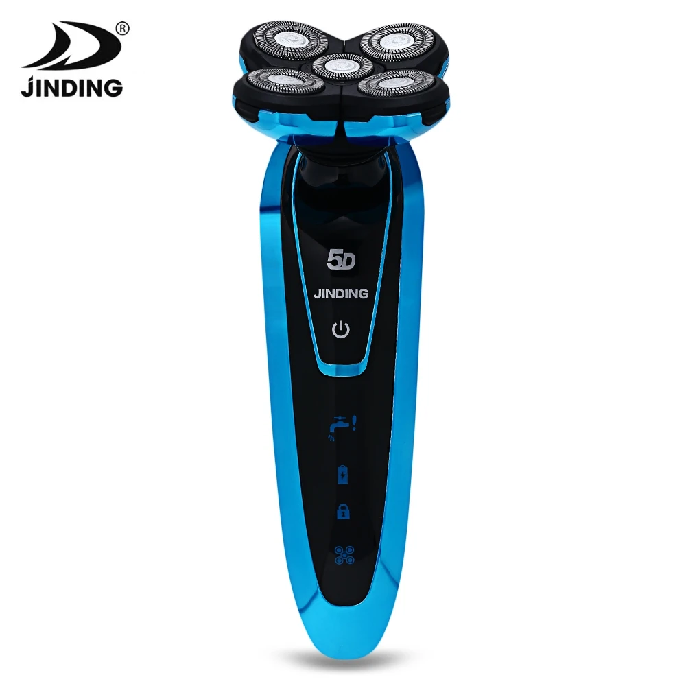 

JINDING Five Blades Shaver 5D Shaving Machine Rechargeable Electric Shaver Waterproof Beard Electric Razor For Men Face Care