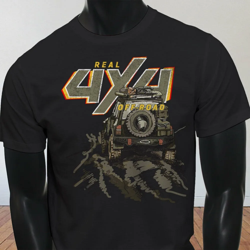 Мужские повседневные футболки с надписью Adventure Real 4X4 грузовик внедорожник
