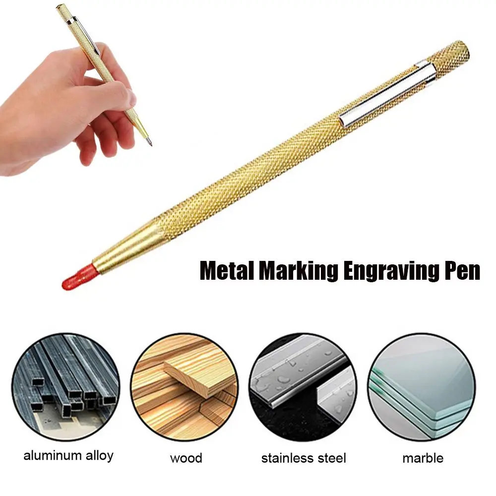 1 шт. Алмазная металлическая маркировочная гравировальная ручка карбидо-вольфрамовый наконечник разметочный карандаш для стекла