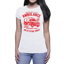 2019 nueva moda mujer camiseta DONNA VINTAGE ambulancia ilustración Casual Linda camiseta