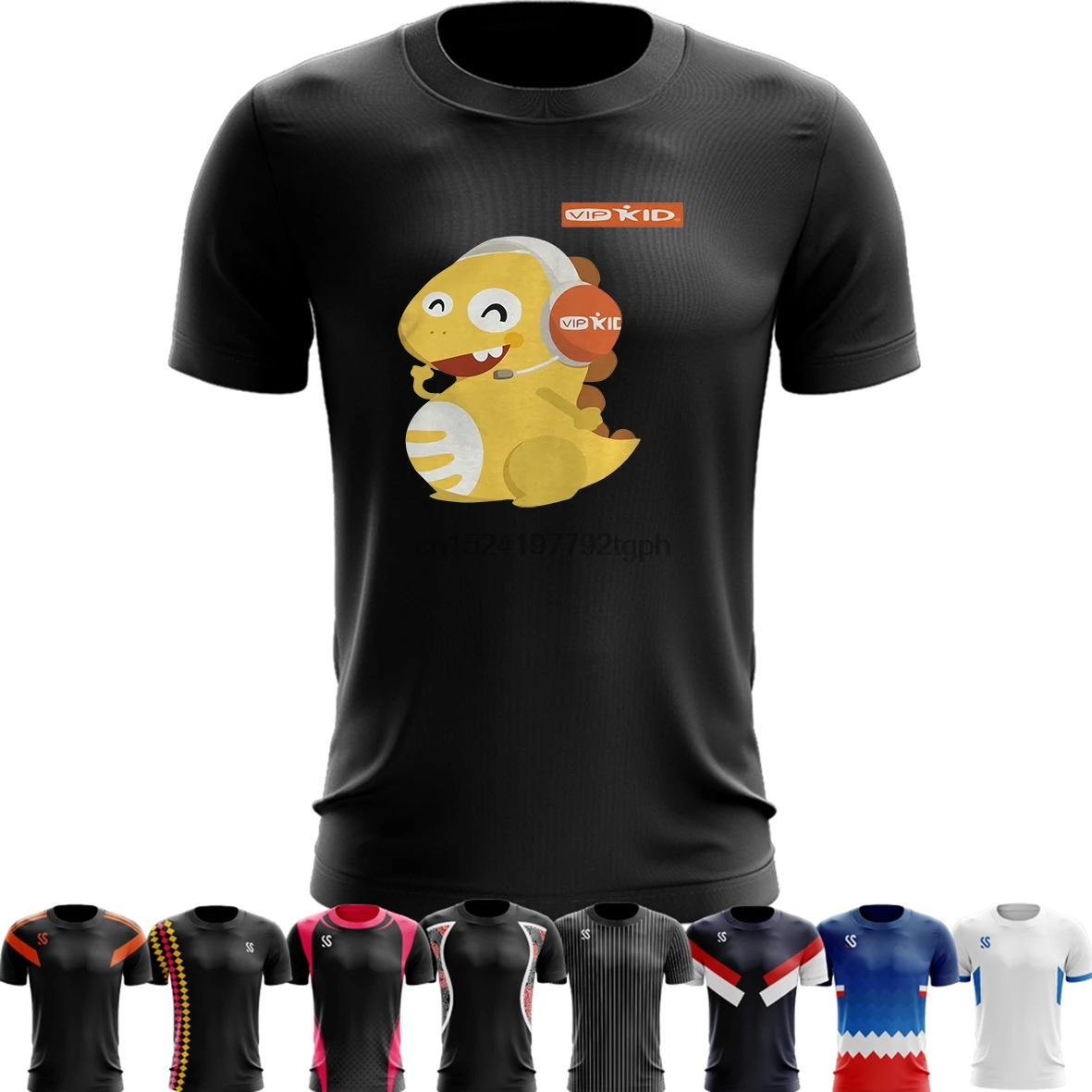 

Sport Quick Dry Running Shirts Basketball Soccer Training T shirt Funny Men Women tshirt VIPKID Headset Dino TShirt cool 5XL 6XL