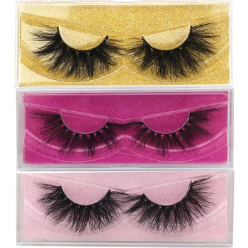 

Multicolor glitter case 5D Mink Lashes natural handmade volume soft lashes long eyelash extension real mink eyelash for makeup