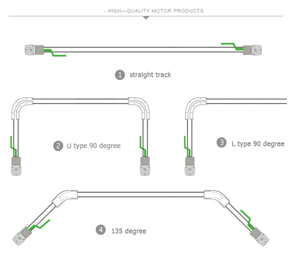 Электрический шторный трек для Xiaomi aqara/Dooya KT82/DT82 мотор настраиваемый Супер Довольно для умного дома для азиатской страны
