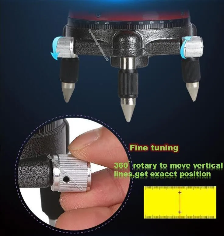 Лазерный уровень 360 градусов вращающийся крест лазерный нивелир 5 линий 6 точек с регулируемым штативом с открытым режимом и режим наклона