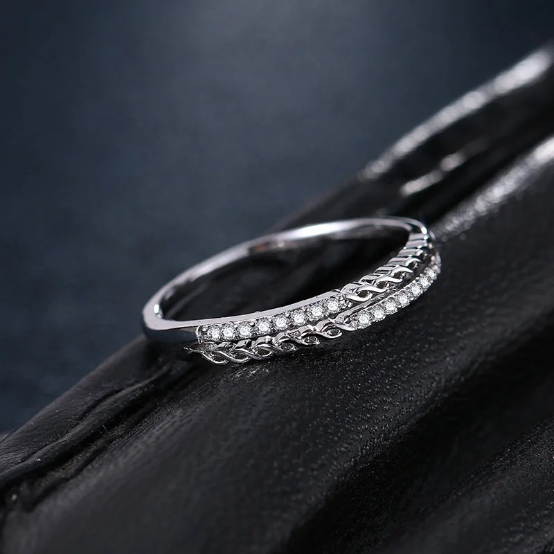 CACANA Silver Plated Rings For Women Bijou Cubic Zirconia Copper Hook Wedding Anillos Bijouterie Jewelry