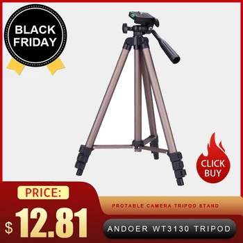 Andoer WT3130 Protable Camera Tripod Stand with Rocker Arm for Canon Nikon Sony DSLR Camera Camcorder tripod stand Load 2.5kg Andoer WT3130 Protable Camera Tripod Stand with Rocker Arm for Canon Nikon Sony DSLR Camera Camcorder tripod stand Load 2.5kg
