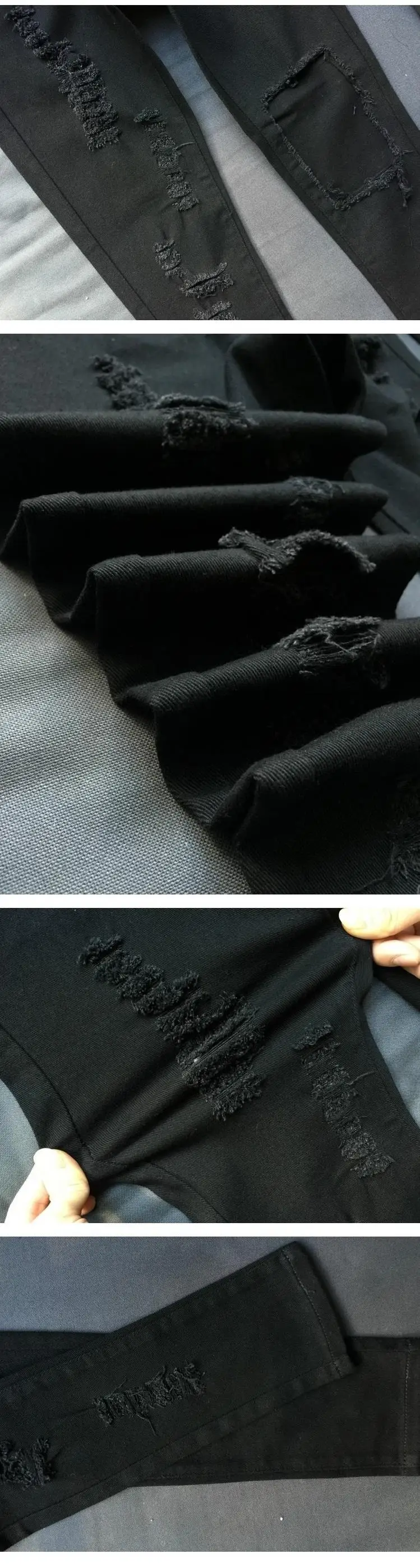 Новые модные женские рваные черные джинсы женские джинсы с высокой талией Femme эластичного денима Штаны с отверстиями Mujer