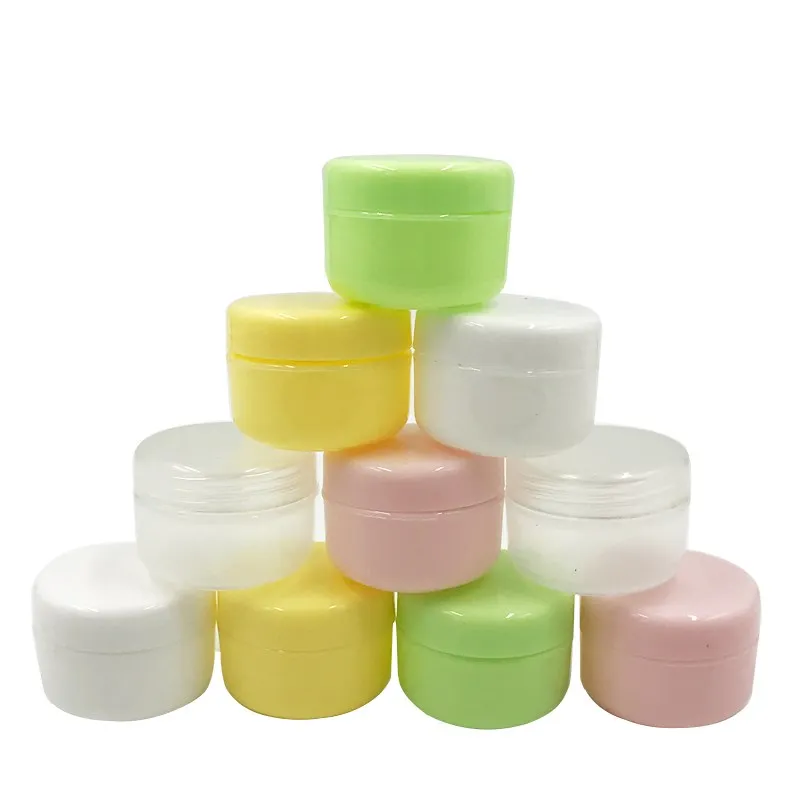 

1PCS Refillable Bottles Plastic Empty Makeup Jar Pot Travel Face Cream/Lotion/Cosmetic Container 5 random color