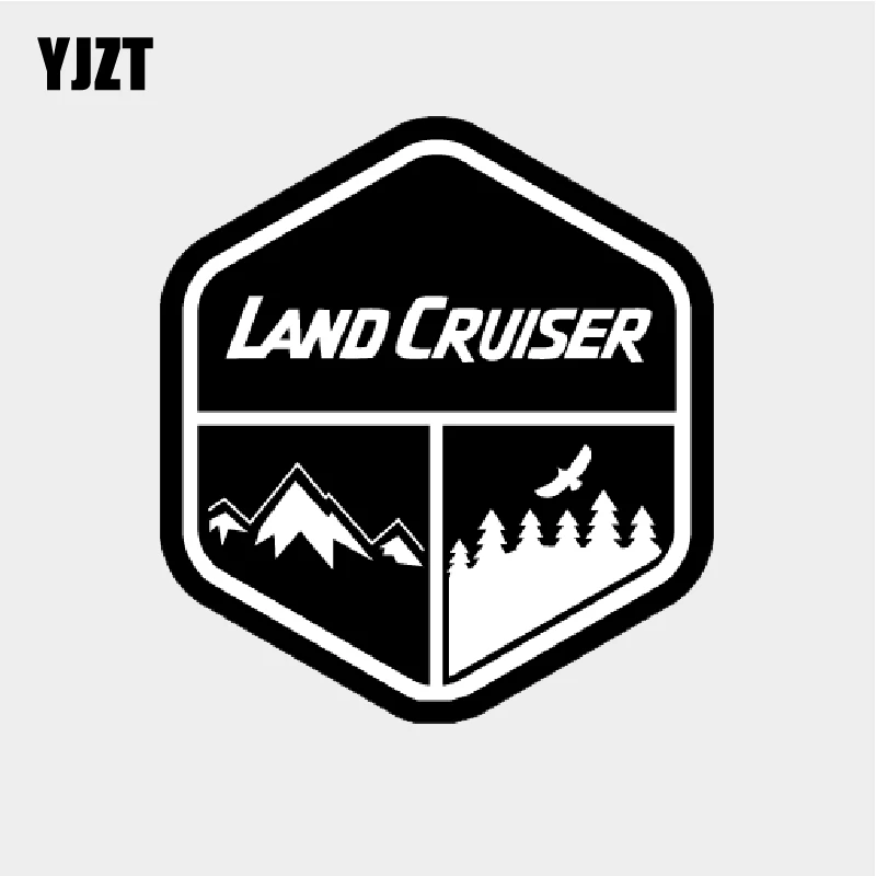 

YJZT 13.7CM*15CM Creative Landcruiser Vinyl Car Sticker Decal Black Silver Graphical C11-1467