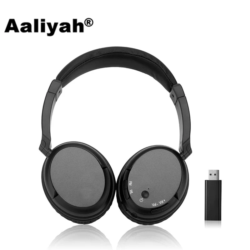 Aaliyah WS-3680 FM беспроводные наушники стерео сабвуфер RF приемник с USB передатчик Компьютер ТВ гарнитура для ios xiaomi