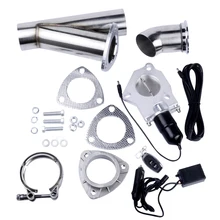2.5 Inch Stainless Steel Headers Y Pipe Muffler Catback Bypass Exhaust Cut Out Down Pipe Remote Control Electric Exhaust Cutout