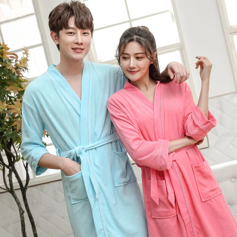 Bathrobes Women Robe Cotton Summer Thin Short Robe Female Sleepwear Lounges Homewear Lover's