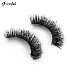 Genailish ресницы 3D норковые ресницы длинные толстые драматические полные полосы ресницы ручной работы Многоразовые Накладные ресницы Натуральные Ресницы cilios A08