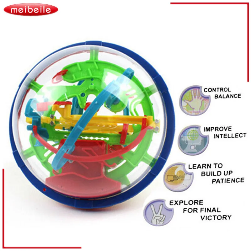 3D волшебный, Интеллектуальный лабиринт мяч Детская игра-Паззл Развивающие игрушки для детей IQ способность практический баланс тренажер игрушка подарок мальчик