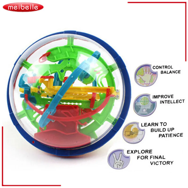 

3D Magic Intellect Maze Ball Kids Puzzle Game Educational Toys for Children IQ Ability Practical Balance Trainer Toy Gift Boy