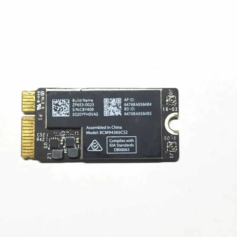 

Free Shipping BCM94360CS2 WiFi Bluetooth Air Port Card for MacBook Air 11" A1465 13" A1466 2013 MD711LL/A MD760