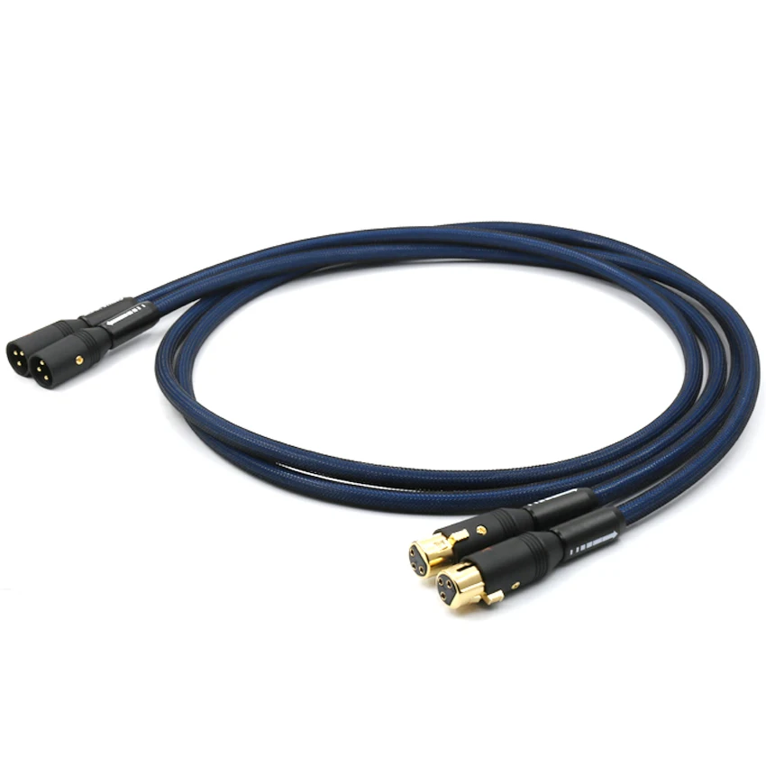 Hifi audio XLR interconnect Cable 5N OFC pure copper silver plated Hifi