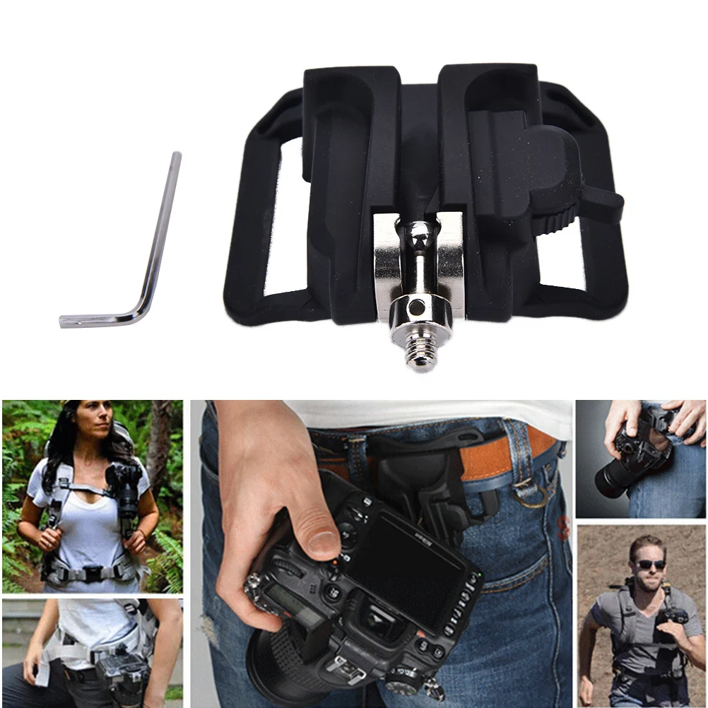 

1/4" Screw Camera Waist Spider Belt Holster Quick Strap Buckle Dull Polished Surface for DSLR Digital SLR Camera