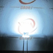 1000 шт/партия Белый 5 мм соломенная шляпа Светодиодный светильник бусины супер яркий светодиодный Большой сердечник светоизлучающие диоды(светодиодный s