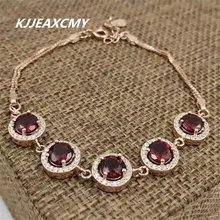 925 пробы серебро натуральный гранат женский браслет инкрустированные украшения оптом
