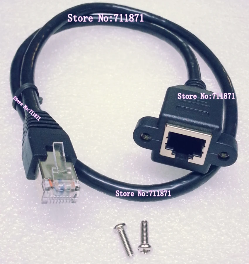 60cm Screw Fixed Male to Female Rj45 Extension cord Male