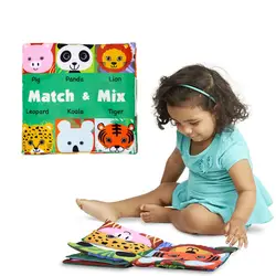 Детские погремушки мягкие книги для младенцев с животным рисунком тканевые Книги для малышей Goodnight Обучающие тканевые книги обучающие