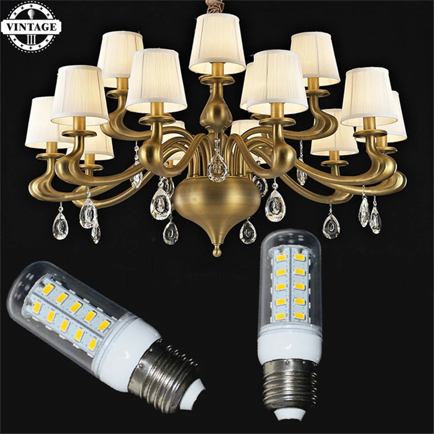 Alto lumen 220 V Lampada LED lámpara E27 E14 SMD 5730 24 36 48 56 69 72 LED reemplazar Edison bulbo lamparas bombilla led lampen