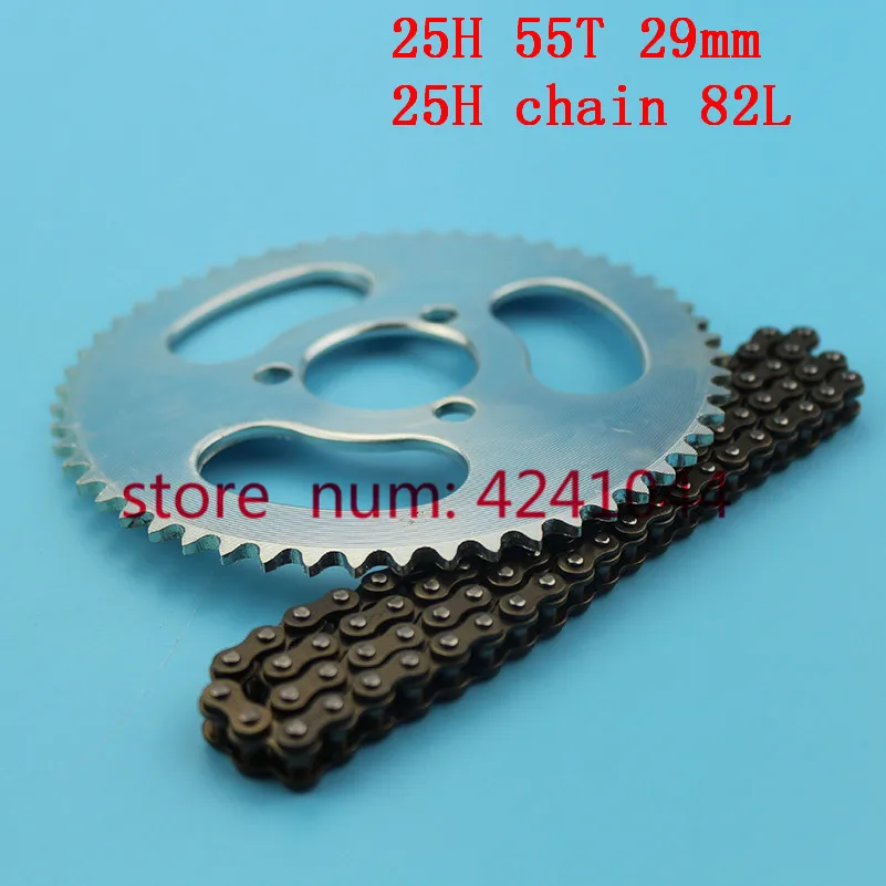 LETAOSK Metal 25H 55T 54mm Rear Chain Sprocket For 2 Stroke
