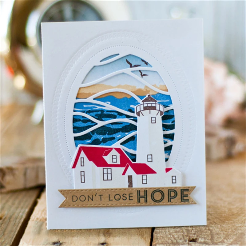 

GJCrafts Die Cutting Guiding Lights Metal with Clear Stamp DIY Decorative Embossing Scrapbooking Craft Card Stencil Template