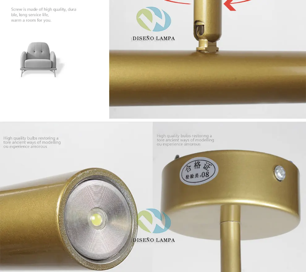 Nordic постмодерн Голд LED Открытый Подвесные Светильники Круглый акриловый Светодиодная кулон Лампы для мотоциклов для бара подвесной