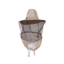 Хлопчатобумажная льняная тканая шляпа пчеловода, утолщенная Защитная крышка для головы, инструменты для пчеловодства, покрытие для лица и шеи