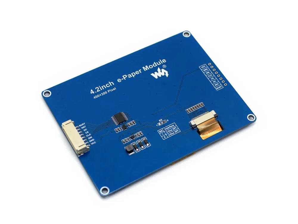 Waveshare 4,2 дюймовый E-Ink дисплей 400x300 разрешение Трехцветная электронная бумага SPI интерфейс для Raspberry Pi/Arduino/Nucleo/STM32 и т. Д