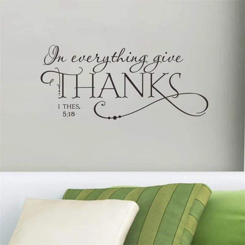 2018 New Fashion design Thanks Home Decor Wall Stickers DIY Removable Art Vinyl Wall Sticker Removable Room Decor hot sale C021204