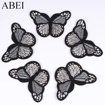 

6pcs/lot Iron On Butterfly Patch Embroidery Cartoon Animal Stickers DIY Fabric Appliques for Dress Jeans Backpack Shoes Coats