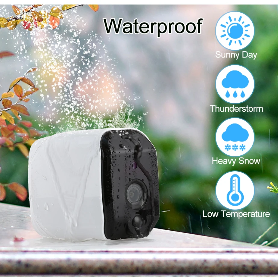 Techege HD 1080 P WiFi камера двухсторонняя аудио перезаряжаемая батарея питание
