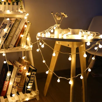 

2M LED Christmas Light Garland Ball String XmasTree Fairy Light Luce Waterproof Home Garden Holiday Decoration led String lights