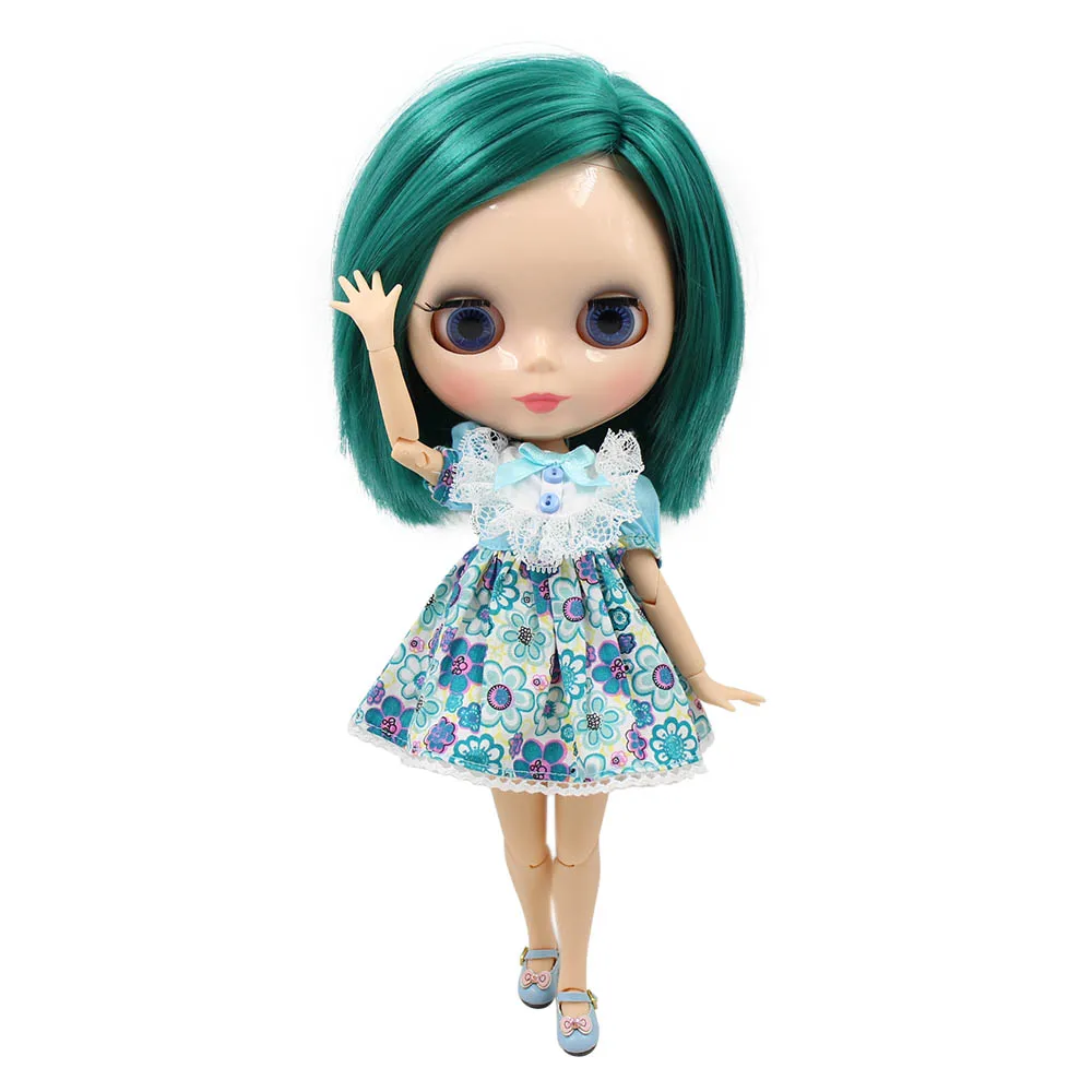 Кукла Blyth зеленые прямые короткие волосы азон тело 1/6 BL1206 fortune days подарок для
