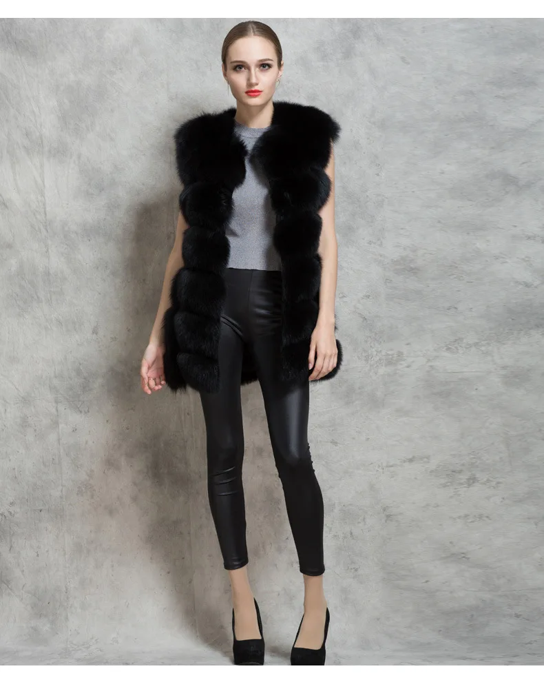 Новинка, модное осенне-зимнее пальто, теплое женское меховое пальто, искусственный Лисий мех, жилет высокого качества, куртка Colete Feminino размера плюс 3XL