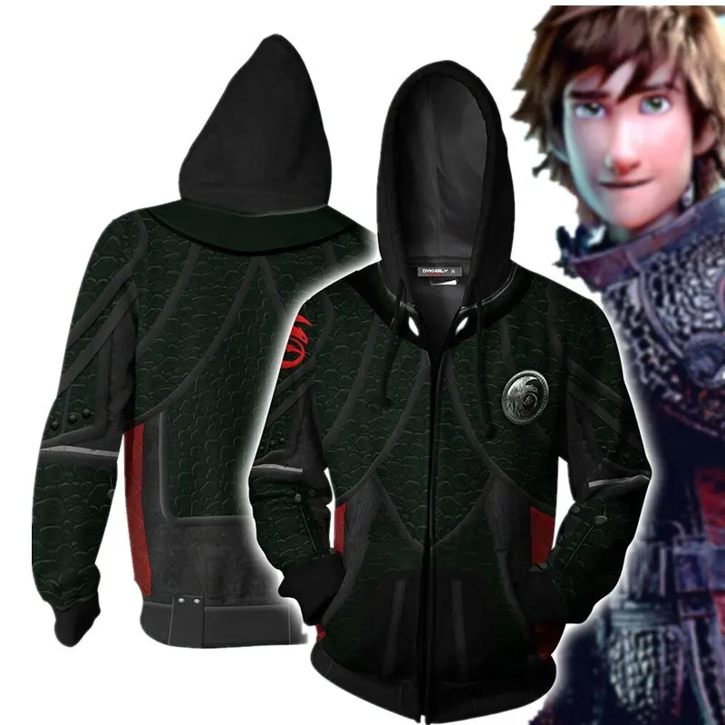 

3D Printed Hoodie How to Train Your Dragon Hooded Clothes Tracksuit Zipper Jacket Sweatshirt Hip Hop Streatwear male Coat S-5XL