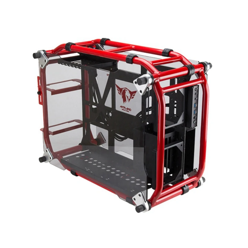 Clearance ATX Gaming Computer PC Case Desktop desk box case gamer Vertical enclosure CPU water cooling Drive Bay Transparent motherboard 1